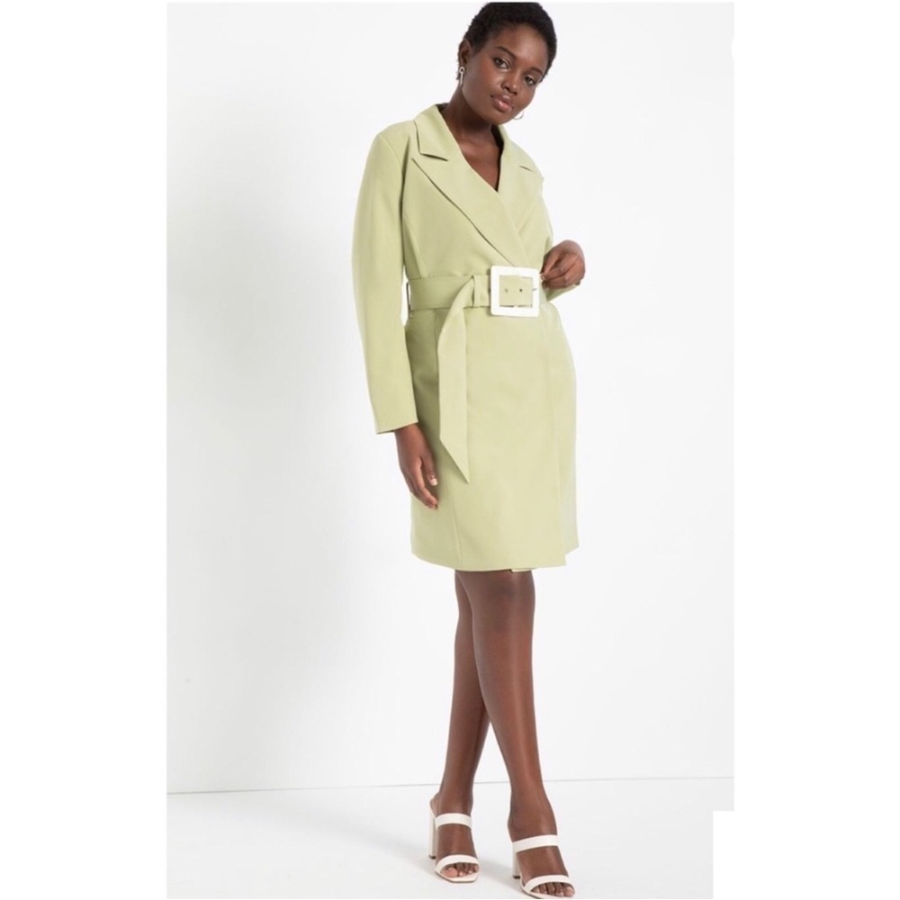 ELOQUII Blazer Dress with Oversized Belt Size 14
